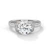 Hidden Halo Solitaire Lab Grown Diamond Gold Ring