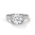 Hidden Halo Solitaire Lab Grown Diamond Gold Ring
