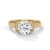 Hidden Halo Solitaire Lab Grown Diamond Gold Ring