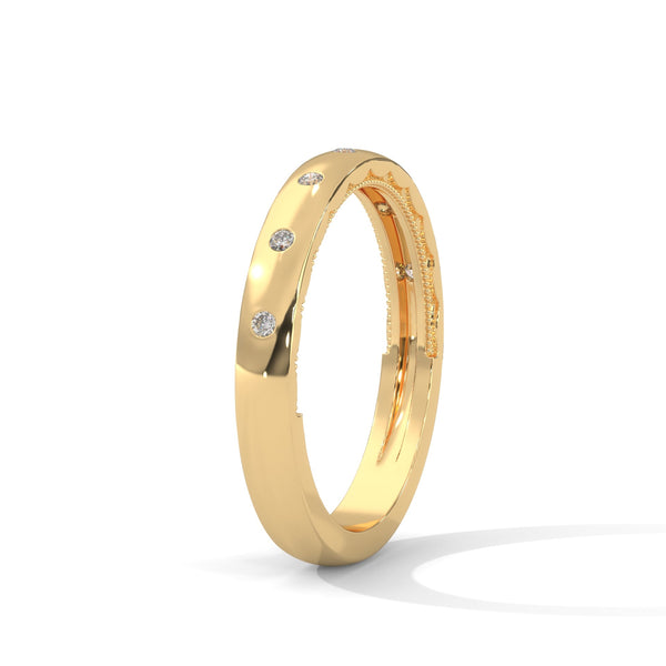 “Elegant diamond eternity band crafted in yellow gold, offering timeless sparkle, modern minimalism, and everyday luxury—perfect for weddings, stacking, and daily wear.”