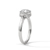 Hidden Halo Solitaire Lab Grown Diamond Gold Ring