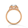 Hidden Halo Solitaire Lab Grown Diamond Gold Ring