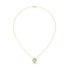 Modern Grace Princess Cut Lab Grown Diamond Gold Pendant Chain