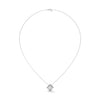 Modern Grace Princess Cut Lab Grown Diamond Gold Pendant Chain