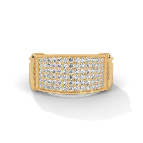 “Experience bold luxury with this pavé diamond men’s gold ring, crafted for timeless style, premium brilliance, and unmatched statement elegance.”