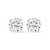 Six-Prong Lab Grown Round Diamond Gold Stud Earrings