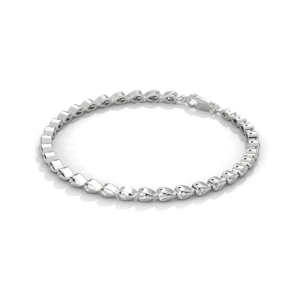 This luxurious tennis bracelet features 40 emerald-shaped diamonds, totaling 14.55 carats. With a 7-inch length, it offers an elegant, timeless design that adds exceptional brilliance to any occasion.