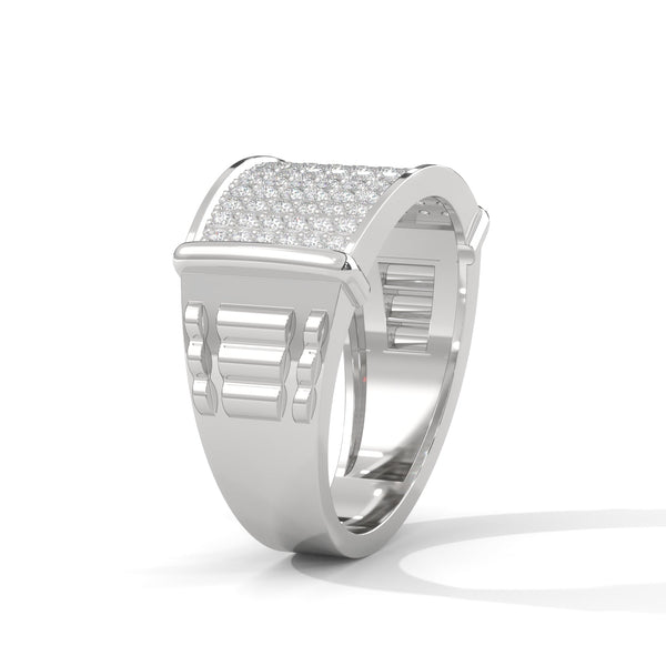 “Experience bold luxury with this pavé diamond men’s gold ring, crafted for timeless style, premium brilliance, and unmatched statement elegance.”