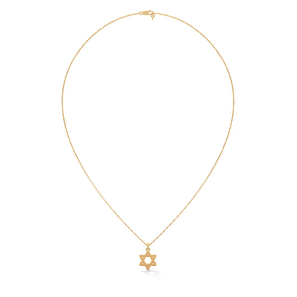 Celestial Shine: Star Shaped Lab Grown Diamond Gold Pendant Chain