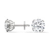 Six-Prong Lab Grown Round Diamond Gold Stud Earrings