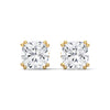 Cushion Cut Lab Grown Diamond Gold Stud Earrings