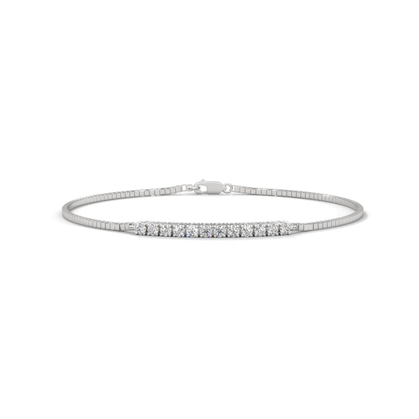 A dazzling 7-inch fashion bracelet featuring 68 diamonds in a mix of shapes, totaling 4.52 carats—an elegant expression of modern luxury.