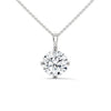 Eternal Brilliance Round Lab Grown Diamond Gold Pendant Chain