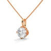 Eternal Brilliance Round Lab Grown Diamond Gold Pendant Chain