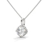 Eternal Brilliance Round Lab Grown Diamond Gold Pendant Chain