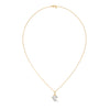 Eternal Brilliance Round Lab Grown Diamond Gold Pendant Chain