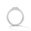“Bold gold men’s diamond ring showcasing a sleek grooved band and radiant square diamond cluster, crafted for luxury, style, and everyday elegance.”