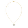 Pure Radiance Round Lab Grown Diamond Gold Pendant Chain