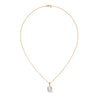 Pure Radiance Round Lab Grown Diamond Gold Pendant Chain