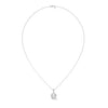 Pure Radiance Round Lab Grown Diamond Gold Pendant Chain