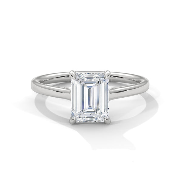 Emerald Cut Lab Grown Diamond Gold Ring