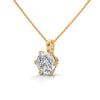 Timeless Sparkle Round Lab Grown Diamond Gold Pendant Chain