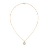 Timeless Sparkle Round Lab Grown Diamond Gold Pendant Chain