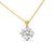 Radiant Allure Oval Lab Grown Diamond Gold Pendant Chain