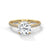 Classic Pave Solitaire Round Brilliant Lab Grown Diamond Gold Ring
