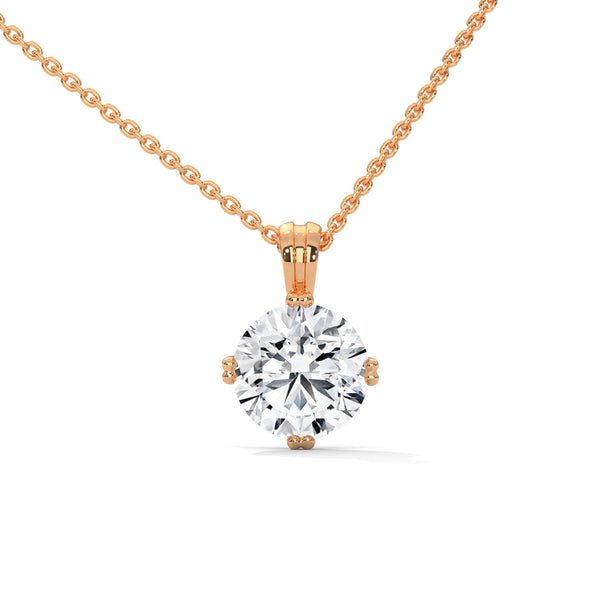 Radiant Allure Oval Lab Grown Diamond Gold Pendant Chain