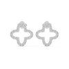 Radiant Clover Lab Grown Diamond Gold Stud Earrings