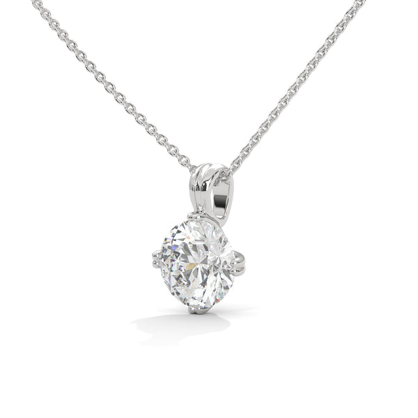 Radiant Allure Oval Lab Grown Diamond Gold Pendant Chain