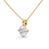 Radiant Allure Oval Lab Grown Diamond Gold Pendant Chain