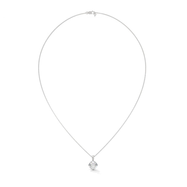 Radiant Allure Oval Lab Grown Diamond Gold Pendant Chain