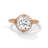 Vintage Halo Lab Grown Diamond Gold Ring