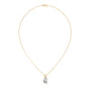 Eternal Glow Oval Cut Lab Grown Diamond Gold Pendant Chain