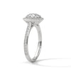 “Dazzling round halo engagement ring with pavédiamonds, premium white gold design, and brilliant sparkle—crafted for timeless luxury and unforgettable proposals.”