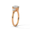 Pear Shaped Three-Stone Lab Grown Diamond Gold Ring
