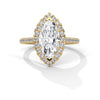 “Celestia Ring—marquise diamond brilliance, radiant halo sparkle, and pavé white-gold elegance crafted to symbolize timeless love, luxury, and unforgettable moments.”