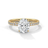 Classic Four Prong Setting Oval Cut Lab Grown Diamond Gold Ring