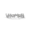 BAGUETTE CUT LAB GROWN DIAMOND GOLD BAND IN SLEEK ZIGZAG PATTERN