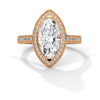 “A stunning marquise diamond ring with bezel halo and pavé sparkle—crafted for timeless elegance, modern luxury, and unforgettable love.”