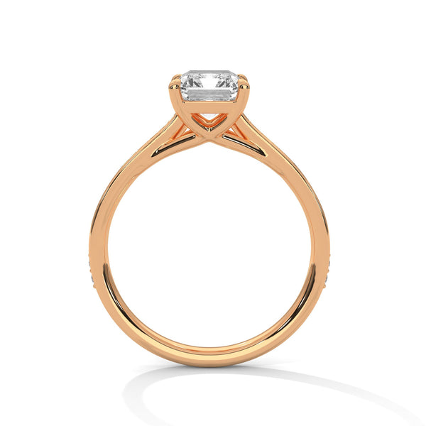 Radiant Cut Lab Grown Diamond Gold Ring
