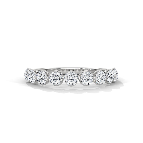 Classic Radiance: Lab Grown Diamond Half Eternity Gold Ring