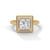 Princess Cut Halo Lab Grown Diamond Gold Ring