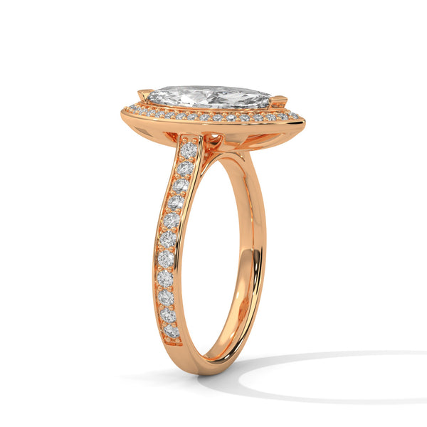 “A stunning marquise diamond ring with bezel halo and pavé sparkle—crafted for timeless elegance, modern luxury, and unforgettable love.”