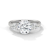 Pear Shaped Three-Stone Lab Grown Diamond Gold Ring