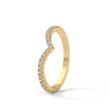 Radiant V-Shape with round cut Lab Grown Diamond Gold Band