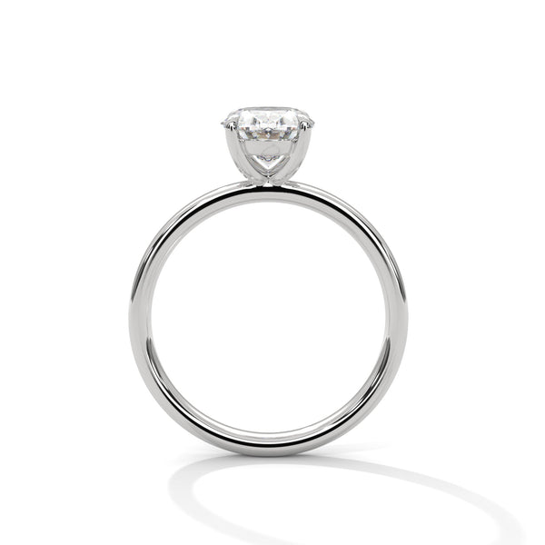 Elegant Oval Solitaire Lab Grown Diamond Gold Ring