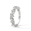 Half eternity wedding band with Marquise and Round cut lab grown Diamond for